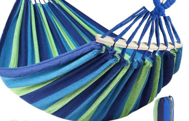 Hamak z drążkiem RED GARDEN wielokolorowy 200kg 260x150cm w promocji!
