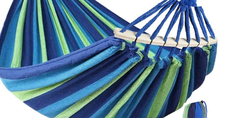 Hamak z drążkiem RED GARDEN wielokolorowy 200kg 260x150cm w promocji!