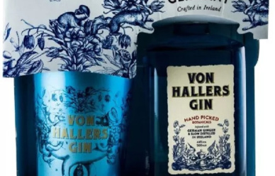 Gin Von Hallers Gin 44% 0,5 L Zestaw Z Kubkiem