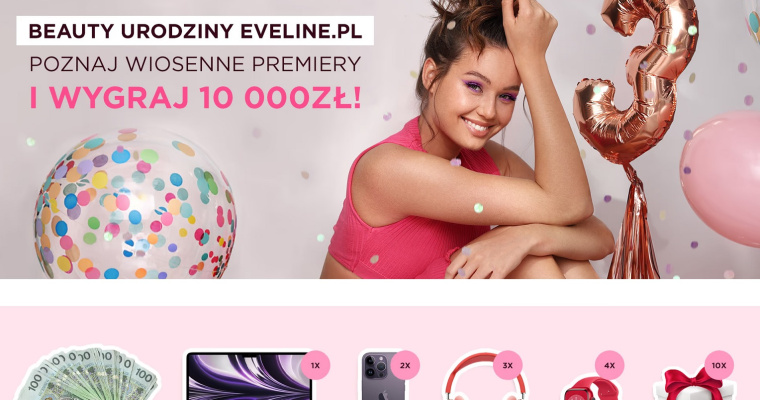 Konkurs - Świętuj 3. urodziny sklepu eveline.pl
