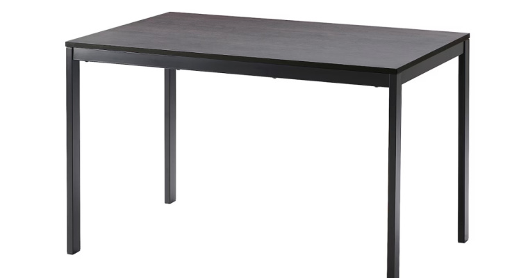 Stół rozkładany czarny/ciemnobrązowy 120/180x75cm VANGSTA w promocji!